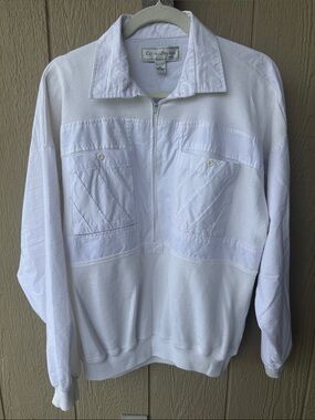 Vintage Colin Stokes White Half-Zip Pullover Shirt